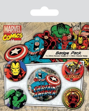 Przypinki do ubrań Marvel Captain America 5 szt