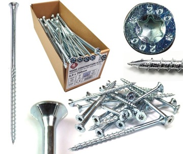 ШУРУРЫ столярные для кровли по дереву 6x200 TORX30 100 шт, конические