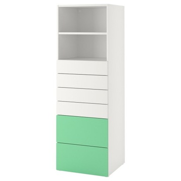 IKEA SMASTAD PLATSA Regał biały zielony 60x55x180