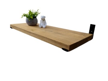 ПОДВЕСНАЯ МЕТАЛЛИЧЕСКАЯ НАСТЕННАЯ ПОЛКА 90х20СМ, ДЕРЕВО