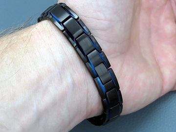МУЖСКОЙ БРАСЛЕТ MAGNETIC POWER BLACK HEALTH BOSTON JEWELLER ORIGINAL