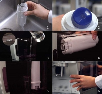 4 фильтра для кофемашины Delonghi AL-S002 + средство для удаления накипи EcoDecalk, 500 мл