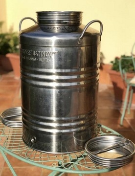 БОЧКА из НЕРЖАВЕЮЩЕЙ СТАЛИ INOX, герметичная, 30л, колба, контейнер, лейка, канистра