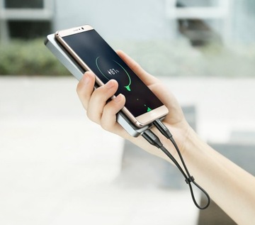 Короткий плоский кабель Baseus длиной 23 см с USB-C на USB-C типа C Power Bank Android Auto Cable