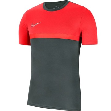 Koszulka męska Nike Dry Academy PRO TOP SS szaro-czerwona BV6926 079 S