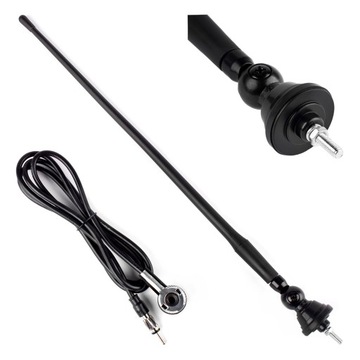 ANTENA SAMOCHODOWA BAT MASZT 34cm adapter AMiO