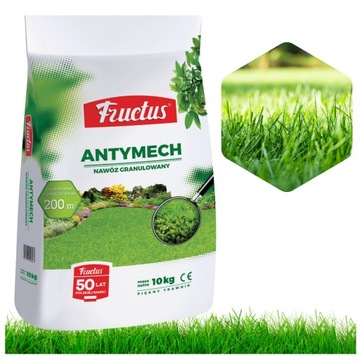 Fructus Antymech 10kg Nawóz do trawników trawy SOCZYSTA ZIELEŃ TRAW