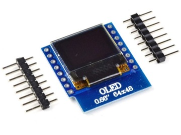 Wyświetlacz OLED 0,66 WEMOS D1 mini (ESP SHIELD)