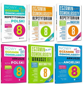Egzamin ósmoklasisty arkusze Kpl PREZENT URODZINY DLA UCZNIA 7-8 GREG 2025!