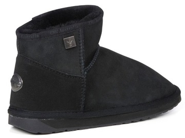 Buty damskie śniegowce Emu Australia Platinum Slim WP11875 czarne niskie 38