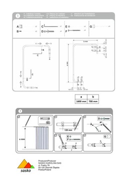 УГЛОВОЙ КАРКАС ДЛЯ ВАННЫ ДУША 70X160