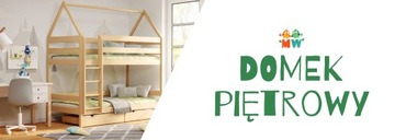 Łóżko Piętrowe DOMEK PIĘTROWY 160x80– 100% DREWNO