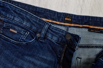 HUGO BOSS DELAWARE SLIM JEANS spodnie męskie granatowe PREMIUM 34/32 pas 88