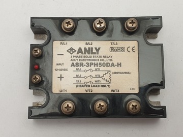Контактор SSR ANLY ASR-3PH50DA-H 3 фазы, 12–32 В постоянного тока