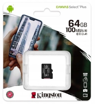 KINGSTON KARTA PAMIĘCI MICROSD 64GB CL10