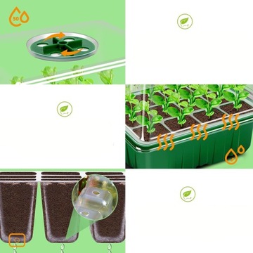 НАБОР ДЛЯ ПРОРАЩИВАНИЯ РАСТЕНИЙ С ПРОЗРАЧНЫМИ КРЫШКАМИ, САД, ТЕПЛИЦА