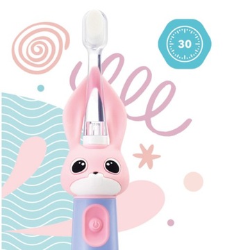 SZCZOTECZKA SONICZNA ELEKTRYCZNA DLA DZIECI 0-3LAT VITAMMY BUNNY RÓŻOWA