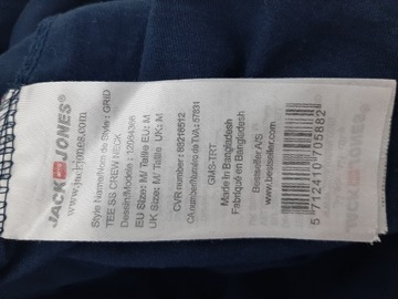 T SHIRT JACK&JONES M S BLUZKA KOSZULKA GRANAT BAWEŁNA MĘSKI