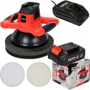 АВТОМОБИЛЬНАЯ ПОЛИРОВАЛЬНАЯ МАШИНА YATO. 18В +2 колодки +2Ач