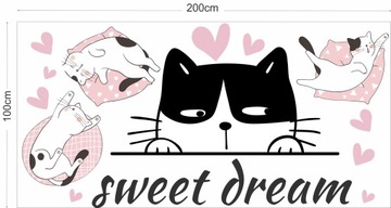 Наклейки на стену CATS 100x200см CAT