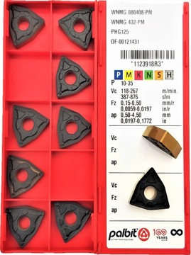 PŁYTKA PŁYTKI STALI WNMG 080408 PALBIT - 10 SZTUK