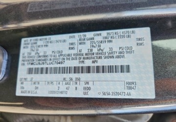 Ford Escape III 2020 Ford Escape Auta z USA - Zapytaj o wiecej ofert 2.0 Benzyna 242KM, zdjęcie 3