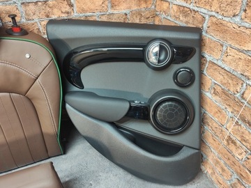 MINI COOPER F55 SEDADLA SPORT ČALOUNĚNÍ VNITŘEK OHŘÍVAČ KŮŽE HNĚDÝ EVROPA