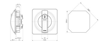 Замок Ronis 23500 для офисных картотечных шкафов