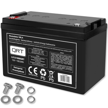 AKUMULATOR SLA 12V 100AH BEZOBSŁUGOWY DO UPS CSSB ŁODZI KAMPERA