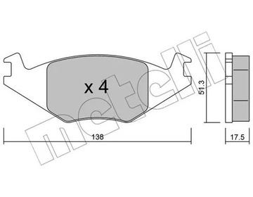 22-0047-0 КОЛОДКІ HAM.VW GOLF II 83-92 1,0-1,6D 