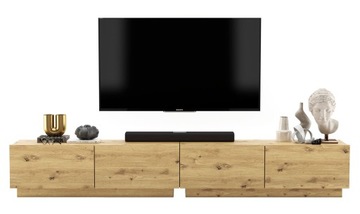 Szafka RTV Loft Industrialna komoda stojąca / wisząca dąb artisan 240 cm