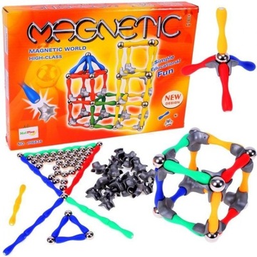 Klocki magnetyczne MAGNETIC 120 el UKŁADANKA