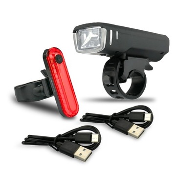Lampki rowerowe zestaw przód/tył Falcon Eye FBS0081 250 lm akumulator