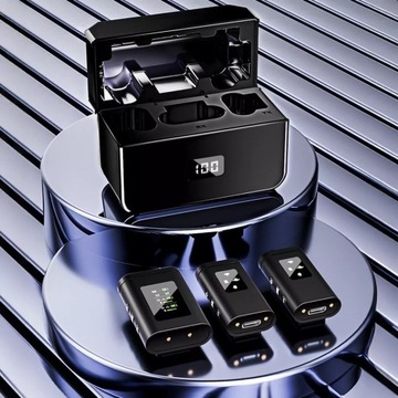 Два беспроводных петличных микрофона USB-C для интервью Android IOS