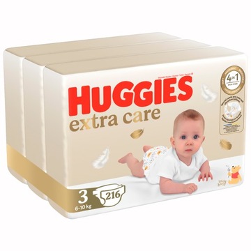 Подгузники HUGGIES Extra Care 3 (6-10кг) 216 шт