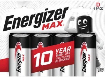 4x батарейка ENERGIZER Max LR20 D R20 E95 1.5V