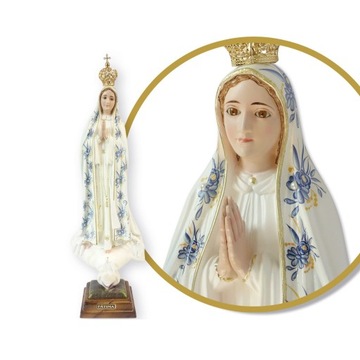 FIGURA MATKI BOŻEJ FATIMSKIEJ W KWIATY - 39 cm - s...