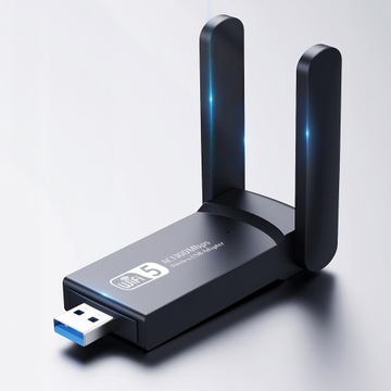 АДАПТЕР СЕТЕВОЙ КАРТЫ WI-FI USB 3.0 1300 Мбит/с ДВОЙНОЙ