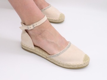 Sandały espadryle damskie lekkie buty zakryte palce 4959 r38