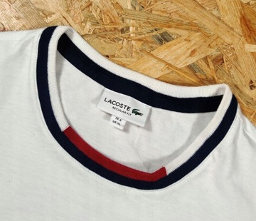 Koszulka T-shirt LACOSTE Biała Męska Regular XL