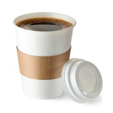 Одноразовые экологические бумажные стаканчики 400мл.