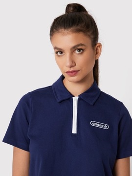 adidas originals damska koszulka polo granatowa