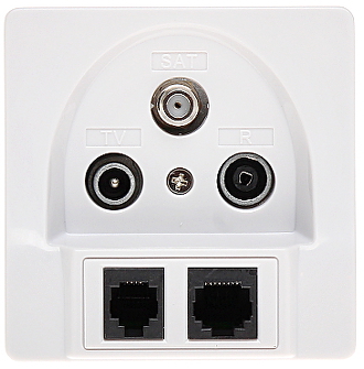 GNIAZDO KOŃCOWE GAR-SAT/2RJ R-TV SAT+RJ45+RJ11