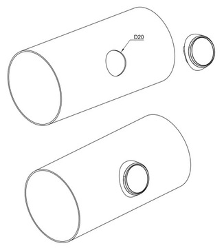 БЕЛЫЙ СВЕТОДИОДНЫЙ ГАБАРИТНЫЙ ФОНАР PUSH FT-074 B