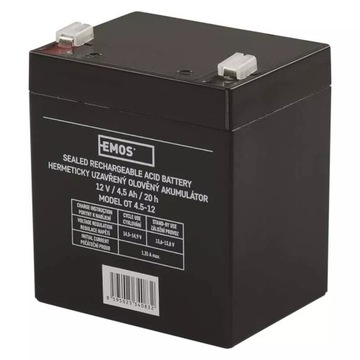 Akumulator żelowy AGM 12V 4,5Ah faston 4,7 B9653