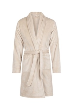 Флисовый халат с вышивкой мужской