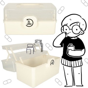 КОНТЕЙНЕР-ОРГАНИЗАТОР ДОМАШНЯЯ АППЕТЦА ПЕРВОЙ ПОМОЩИ ОТДЕЛЕНИЯ ДЛЯ ДНЯ XL