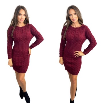 ПЛАТЬЕ-СВИТЕР С ТУНИКОЙ В ЕЛОЧКУ