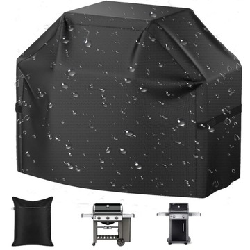 КРЫШКА ДЛЯ ГРИЛЯ ВОДОНЕПРОНИЦАЕМАЯ 145Х61Х117СМ ВЕТРОЗАЩИТНАЯ ЧЕРНАЯ