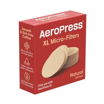 AeroPress Filtry Papierowe Natural XL 200 Sztuk